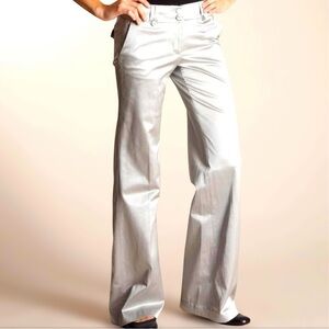 Da-Nang Silver Wide Leg Pants New with Tags Size 6
